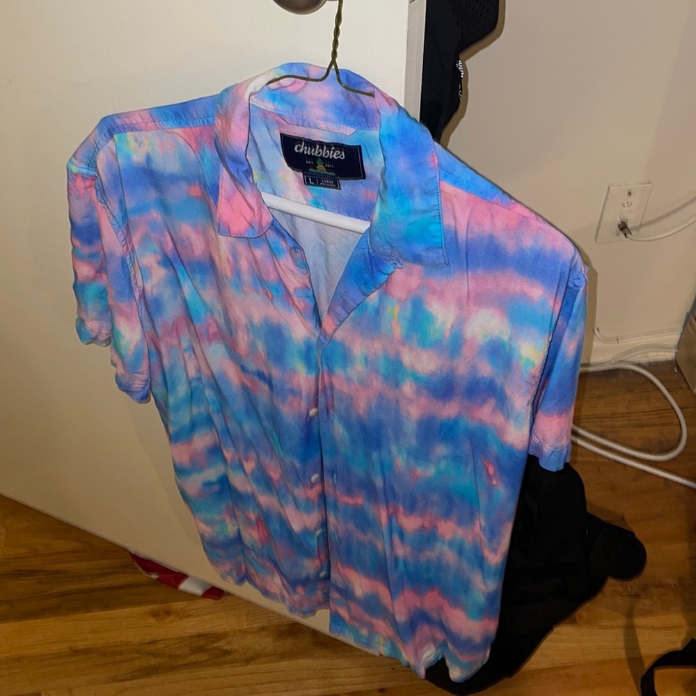 Chubbies tye dye button down